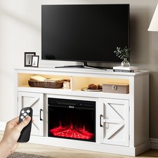 Mobile TV Bianco con Camino