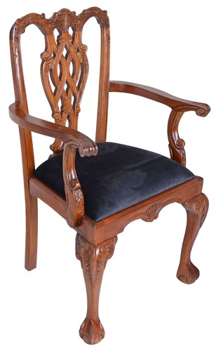 Poltrona braccioli chippendale - braccioli,