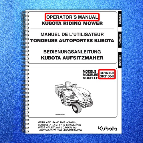 Kubota gr2100 gr1600 riding - kubota,