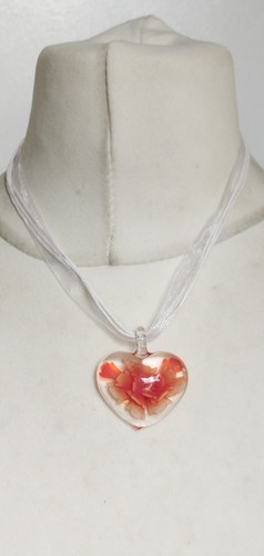 Ciondolo vetro con cuore - ciondolo, in