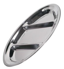 Vassoio ovale in acciaio inox