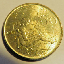 200 LIRE 1980 VALORIZZAZIONE