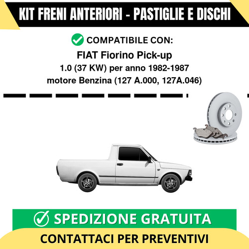 Kit freni anteriori - freni, fiat