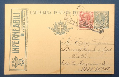 Cartolina impermeabili pirelli - cartolina,