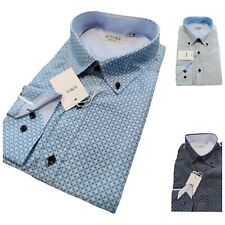 camicia uomo fantasia Attore collo botton down regular fit manica lunga cotone