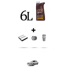 HOFFCAR Kit tagliando 3 FILTRI e 6L OLIO per Mazda 626 V 2.0 TDI 81kw dal 2000