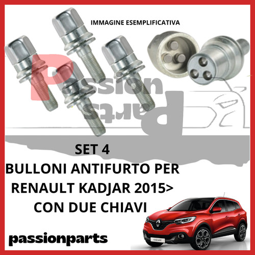 Kit bulloni antifurto cerchi - 4,