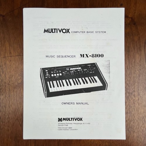 Manuale uso vintage multivox - manuale,