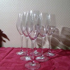 6 champagne flauti in