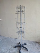 Espositore Girevole 3 lati metallo Grigio 