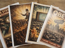 Set 4 Poster Vintage A3