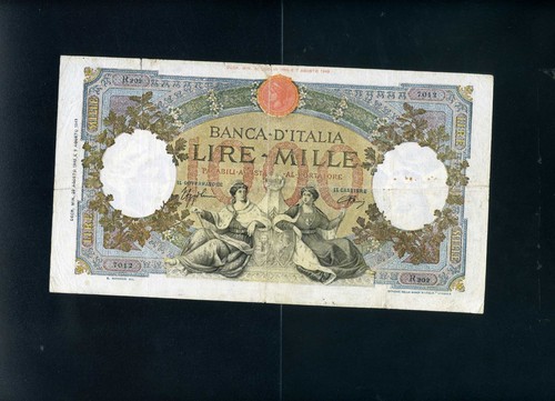 Italy 1000 000 lire 1942 - italy, 1,000