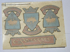 APRILIA SET DECALCOMANIE APPLICAZIONE GOMMALACCA 4 ARTICOLI decalcomanie molto antiche