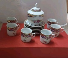 SET CAFFE' DA 6 TAZZINE PIU' PIATTINI E ZUCCHERIERA VIZAZI LIMOGES