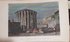 Incisione acquarellata  ROMA