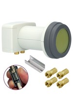 GSS Grundig Helios Twin LNB digitale - HDTV, 0,1 DB, 4K, Full HD, TV satellitare LNC