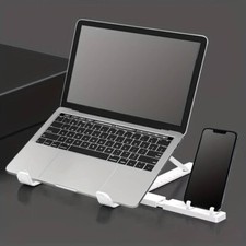 SUPPORTO 2 IN 1 PC COMPUTER PORTATILE SMARTPHONE LAPTOP STAND TABLET REGOLABILE