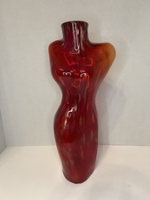 Raro vaso busto donna vetro