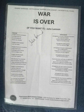 BEATLES VOLANTINO TESTO IMAGINE CON AUTOGRAFO JULIA BAIRD LENNON SETTEMBRE 2025