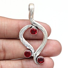 Ciondolo granato argento