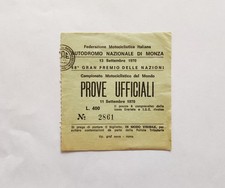 BIGLIETTO TICKET PASS 1970