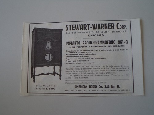 Advertising pubblicità 1929 - advertising,