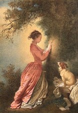 Antico acquerello figurativo