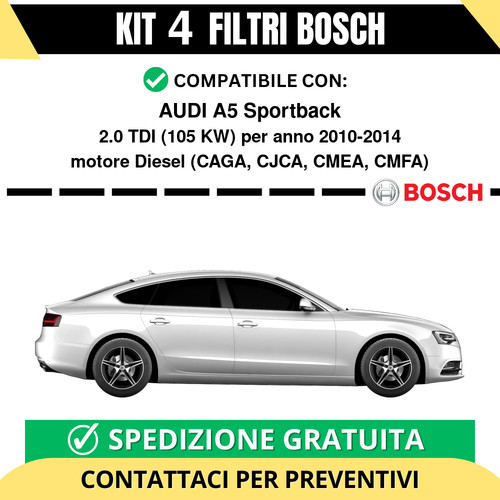 Kit bosch filtri tagliando - filtri,