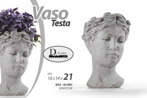Vaso decorativo effetto pietra - vaso,