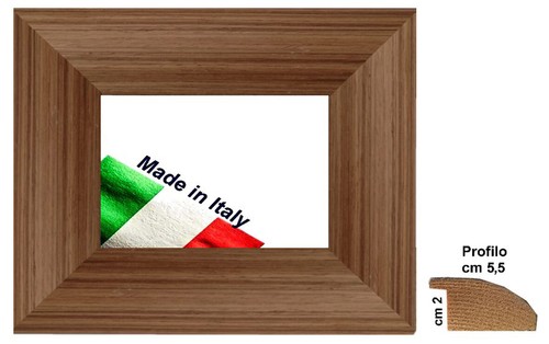 Cornice noce bombata con - in,