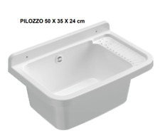 Lavatoio Lavello interno esterno vasca pilozzo a parete in resina 50x35x24