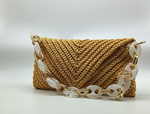 Pochette dorata fatta mano - dorata,