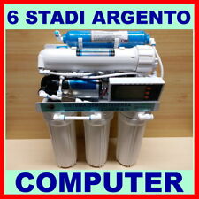DEPURATORE ACQUA IMPIANTO 6 STADI ARGENTO OSMOSI INVERSA FLUSSO DIRETTO M. 750 B