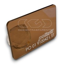Lastra plexiglass fumè marrone trasparente Policril 910042 su misura 3mm