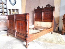 LETTO IN MASSELLO COMPLETO ORIGINALE DI EPOCA XIX SECOLO OTTIMO STATO