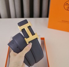 HERMES Cintura in pelle blu