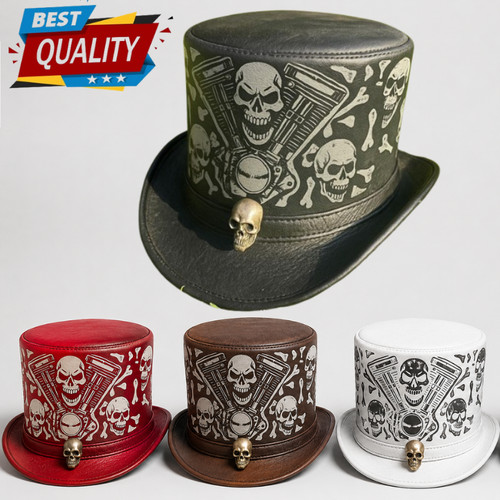 Cappello top pelle fatto a - cappello,