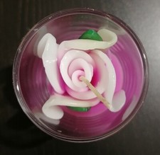 Stock candele rosa rosa profumate in vetro aroma Sakura