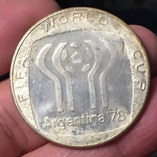 Stock Argentina 78 Fifa World Cup Moneta Medaglia Pubblicitaria