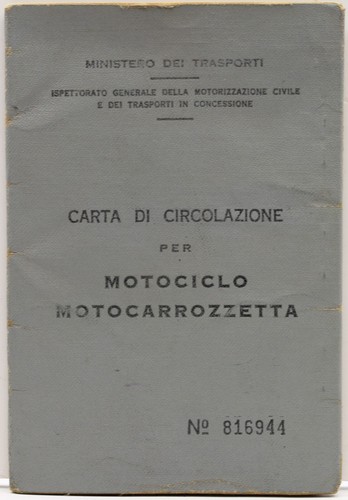 Libretto circolazione motobi - libretto,