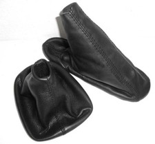 BMW E34 E36 E46 CUFFIA CAMBIO FRENO PELLE NERA ITALIANA