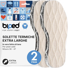 2 Paia Di Solette Termiche Extra Larghe - Solette Invernali Riscaldanti in Lana 