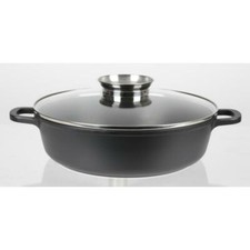 Padella In Alluminio 28 Cm 3,5 L Pentola Stufare Induzione Cucina Forno Nuova