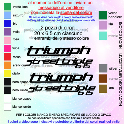 Adesivi triumph street - triumph, triple