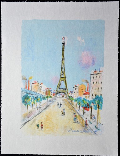 Lithographie maurice utrillo - utrillo, "