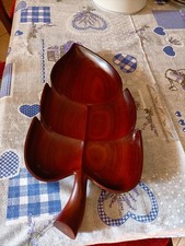 vassio - antipastiera in legno, vintage, origine Brasile, cm 46x23