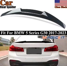 Spoiler BMW Serie 5 G30 2017/2022 Alettone Nero Lucido Ala Posteriore Msport