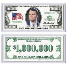 Charlie Kirk banconota commemorativa MAGA da un milione di dollari con custodia USA America