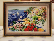 Serigrafia su tela 54x84 Athos Faccincani, Racconto di primavera Cornice OMAGGIO