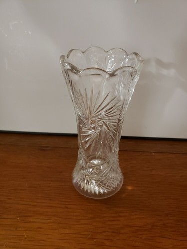 Vaso vintage vetro taglio - vetro,